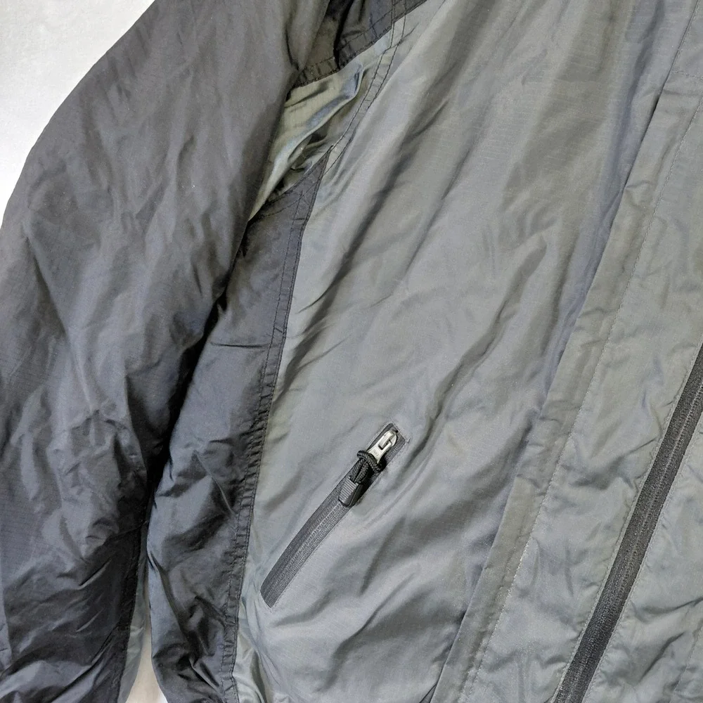 Olympia Moto Sports Mens Large Grey Black Ripstop Full Zip Mesh Lined Jacket